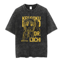 Camiseta De Algodón Para Hombre Con Estampado De Banda De Anime Bocchi the Rock Oversize Cuello En V Tees Lavados Para La Vida Casual - details 1
