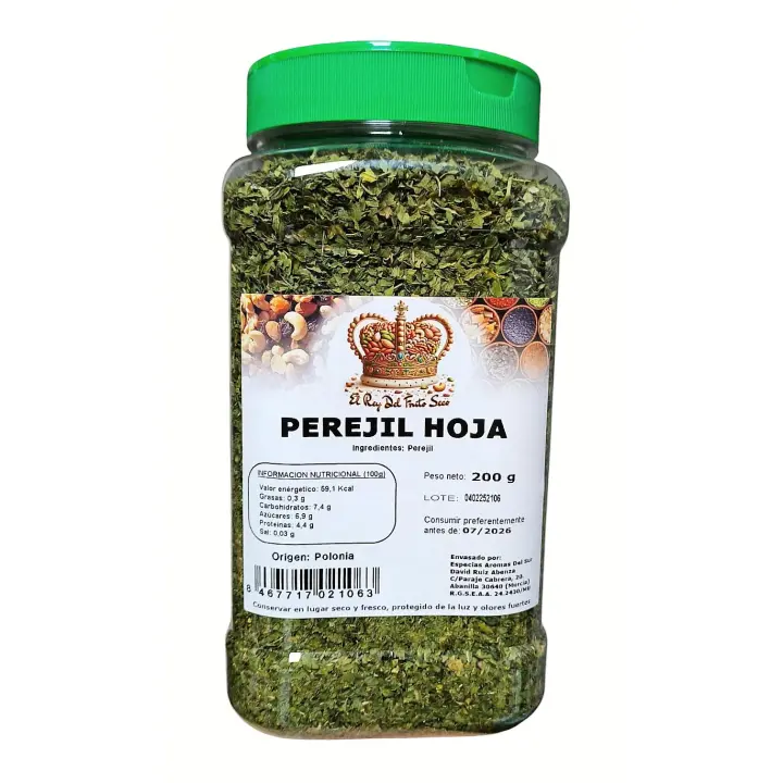 Perejil Hojas 200 gr -  Especia De Alta Calidad Para Cocina y Recetas Deliciosas - El Rey del Fruto Seco - 1