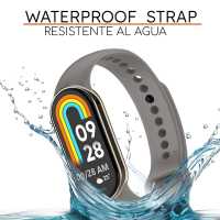 Ociodual Correa de Recambio Compatible con Xiaomi Mi Band 9 y Mi Band 8, de color Gris, Repuesto de Silicona Suave Flexible Sport Goma Transpirable - details 5