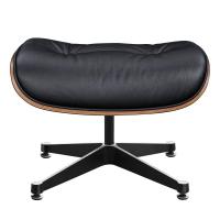 TY323 XL Classic Recliner Light Walnut Armchair Black Cowhide Black Big Head Foot Swivel Deck Chair Furniture Lunch Break Cha Ergonomic Design Office Lunch Break Chair Living Room Comfort Lounge Chair Genuine Top Layer Cowhide Aluminum Alloy Big Head Feet - details 3