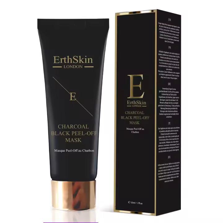 ErthSkin London Mascarilla Peel-Off Purificante de Carbón Negro Oro 24k - 50ml - 1