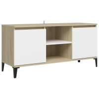 vidaXL Mueble de TV con patas de metal 103,5x35x50 cm, Mueble de Salon, Mueble TV, Mueble TV salon, Mesa de TV, Mueble tele - details 2