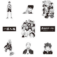 Pegatinas De Voleibol Anime Haikyuu!! 10/30/65pcs En Blanco Y Negro Para Teléfono Estuche Guitarra Diseño Cool Hinata Shoyo Resistentes Al Agua - details 3