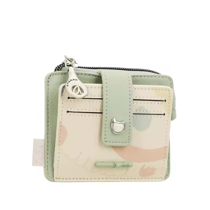 Tarjetero pequeño Original - Anekke Alma - Monedero con cierre de cremallera - Múltiples ranuras - Ref. 40749-028 - Mide 11 x 9 x 2 cm - 1