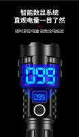 Nueva linterna de alta potencia con carga tipo C, pantalla inteligente con martillo de seguridad de salida, linterna LED - details 1