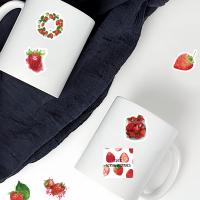 Pegatinas Creativas De Fresa 46pcs Para DNI Cuaderno Botella De Agua Equipaje Estación De Año Nuevo Escuela Accesorios De Papel - details 10