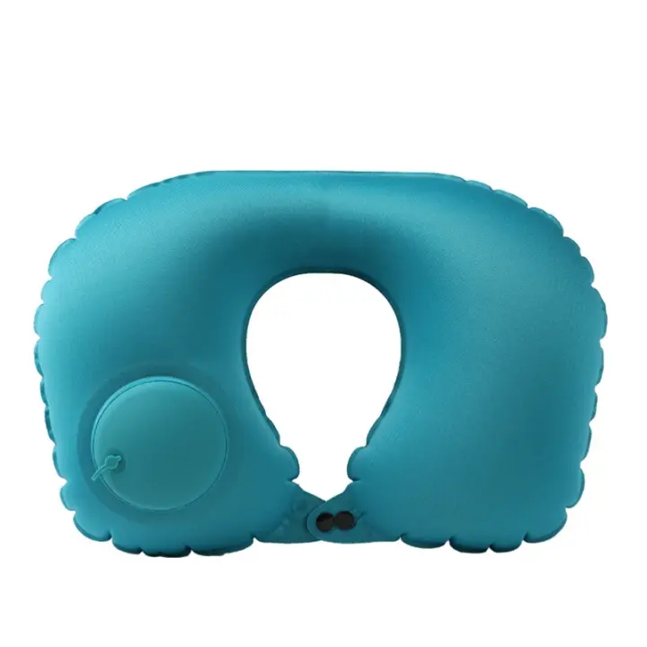 Porcheddu dos paquetes 2025 Nueva almohada inflable de viaje portátil de protección del cuello almohada de prensa inflable en forma de U almohada de viaje de almacenamiento cuello almohada - 1