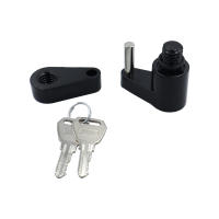 Cerradura De Remolque Antirrobo 1/4 Pulgada Cerradura De Rosca Para Camiones Negra De Alta Resistencia Accesorios Para RVs - details 0