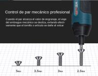 Juego De Destornillador Eléctrico Recargable 1300mAh 3.6V Herramienta De Reparación Doméstica Con 4 Torques Incluye Batería - details 6