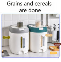 XIAOGUI Dispensador De Arroz 5KG/10KG Organizador De Cocina Contenedor De Almacenamiento Para Alimentos Juego De Botellas De Cereal Estilo Japonés Plástico - details 1