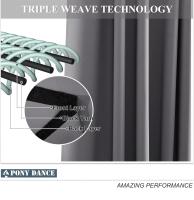 Cortinas Termicas Aislantes Frio y Calor Cortinas Opacas Salon Dormitorio 150x260 CM Blackout Curtains Grises con Ojales para Habitacion Comedor - details 2