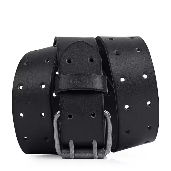 Cinturon Hombre - Cinturones Hombre De Piel Genuina Con Hebilla Cinturon De Metal - Cinturón Hombre Ideal Para Uso Diario - Cinturones Hombre Cuero De Marca Lois 501002 - 1