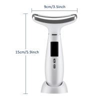 Masajeador Facial De Microcorriente Lifting Dispositivo De Firmeza De Piel Eliminador De Doble Mentón Compress Caliente Frío Para Cuello Belleza Facial USB Rechargeable - details 8