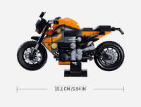 Kit De Construcción De Bloques De Moto Locomotora Extreme Speed 196PCS Juguetes Educativos Para Niños Modelos Interactivos De Forma Cool - details 4