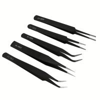 Juego De Pinzas Antiestáticas ESD De Precisión 6-Pc Herramienta Duradera De Acero Inoxidable Para Reparación Electrónica Y Modelado De Procesos - details 1