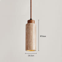 Colgante De Piedra Amarilla Wabi-Sabi Para Dormitorio Y Restaurante Luz De Mesa Nórdica Vintage Para Belleza Tienda Y Decoración De Hogar - details 3