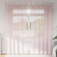 vidaXL Cortinas de gasa con trabillas 2 uds 140x245 cm en color Rosa claro/Arena/Morado y más | protección solar decorativa para ventanas hogar oficina dormitorio fácil de instalar - details 0