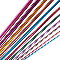 Juego De Agujas De Crocheteo Tunisiano Multicolor Aluminio Tamaño 11 Para Tejer Alfombras Y Coser Herramienta De Textil Para Adultos - details 4