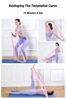 Banda De Resistencia Portátil Para Yoga Y Pilates Fitness Deporte Entrenamiento De Elasticidad Y Estiramiento Para El Hogar Cinturón De Ejercicio Elástico - details 4