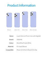 VOKAMO Funda de Silicona Líquida Anillo Magnético Compatible con MagSafe para iPhone 15, iPhone 15 Plus, iPhone 15 Pro, iPhone 15 Pro Max de Alta Calidad y Tacto Suave - Varios Colores - details 2