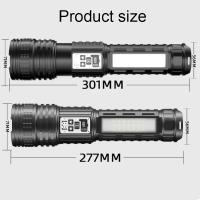 Linterna Táctica Recargable De Alta Potencia LED Torcha De Gran Alcance Con Batería Integrada Luz De Emergencia Resistente Al Choque Y Agua - details 0