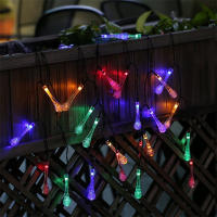 Luces De Cadena Solar De Gotas De Agua Impermeables Para Decoración Al Aire Libre Guirnalda De Hadas Para Jardín Árbol Fiesta Cumpleaños Boda - details 6