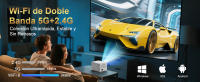 Proyector Portatil, Proyector 1080P Nativo con WiFi y Bluetooth, 16000 Lúmenes Proyectores Cine en Casa Soporte Zoom Eléctrico Enfoque para iOS y Android HDMI/USB/TV Stick/PS5/Laptop - details 1