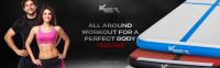 KM-Fit Colchoneta de gimnasia hinchable Airtrack Colchoneta de fitness 3 m Verde Menta - details 2