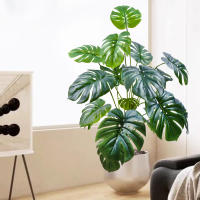 Planta Artificial De Monstera Grande 40-110cm Hojas Verdes De Tortuga Para Decoración De Jardín Y Habitaciones Material Sintético - details 2