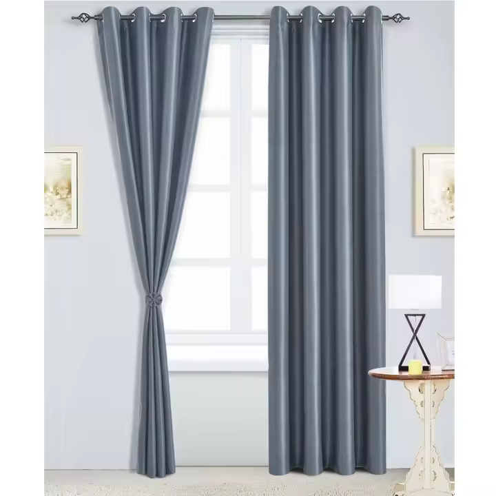 FARFALLAROSSA® | Cortinas Opacas Dormitorio 1 Piezas 140x260 CM Blackout Curtains con Ojales Cortinas Grises Opacas Cortinas para Habitacion Salon/Comedor - 1