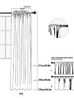 Cortinas Sencillas Y Transparentes Opaquas Marrón Oscuro Para Dormitorio Y Sala De Estar 1 Pieza De Algodón 100% - details 0