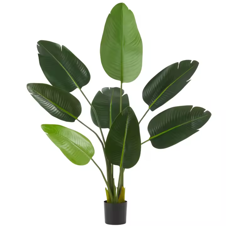 Tectake - Árbol de ave del paraíso artificial TROPIC, Gran Volumen, Hojas de vinilo PEVA y ramas detalladas, Textura realista, Maceta resistente y estable, Ideal para salón, oficina y más, Planta artificial decorativa, Fácil de limpiar - 1