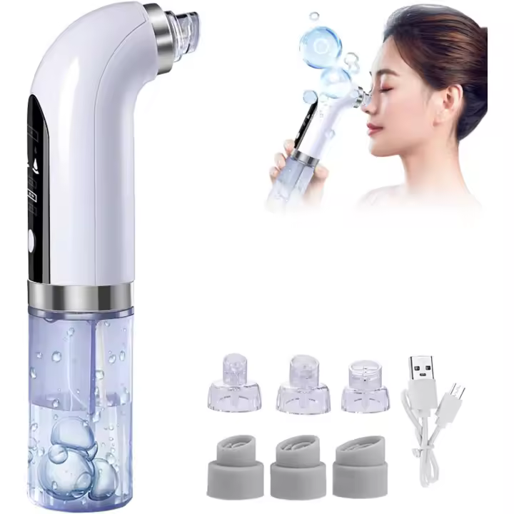 Limpiador de poros - Eliminador de puntos negros - Cuidado de la piel - 6 accesorios - Aparatos de belleza para mujeres - Limpiador facial - Eliminación de puntos negros - Acné - Eliminador de puntos negros por aspiración - Cuidado facial-2025 - 1