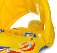 Anillo Inflable De Natación Para Niños Y Bebés Seguridad En La Piscina Asiento Flotador Para Juegos De Agua Chico Y Niña Entrenador De Verano Color Amarillo - details 5