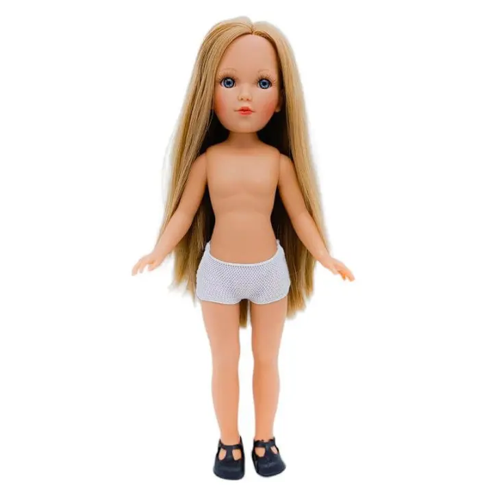 Muñeca desnuda Mari's 35 cm. colección original Vidal Rojas Dolls 100% vinilo. Fabricada en España por Folk Artesanía - 1