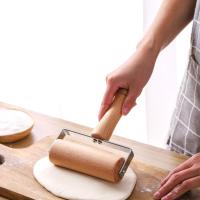 1 Piece 12cm Wide Wood Pastry Pizza Roller Wooden Rolling Pins Dough Roller for Baking Kitchen Tools - details 1