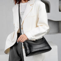 Nueva Moda Bolso De Hombro Para Mujer En Cuero PU Diseñador Marca De Lujo Bolsos De Mujer Estilo Messenger Versátil Tapa Con Cierre De Cremallera Y Hebilla - details 3