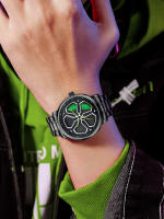 Reloj De Cuarzo Para Hombre NS Cuatro Hojas De Clover Diseño Creativo Casual Correa De Acero Inoxidable Resistente Al Agua - details 19