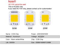 10PCS LED COB Chip Para Farol Lámpara De Pared 50W 30W 20W 220V Sin Necesidad De Controlador Inteligente IC Diodo Para Iluminación DIY - details 2