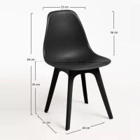 ORION91 Silla NORDIK Elegant Asiento y Patas Color Negro 🖤 46,5x82x39 cm Comedor Oficina Salón Teletrabajo Cocina - SpazioLuzio - details 1
