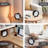 Reloj Despertador Analógico Silencioso, Sin Tictac Despertador Pilas Silencioso, Reloj Despertador Redondo Minimalista de Metal, Reloj de Mesa Decorativo para Mesilla Dormitorio - details 0