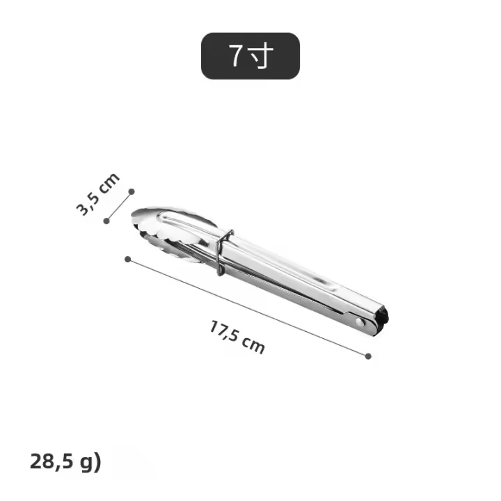 Pinzas De Acero Inoxidable Para Cocina Herramienta De Alimentos Resistentes Al Calor Para Salada Pan BBQ Cebolla Utensilios De Cocina Herramientas De Barbacoa Para Buffet - 1