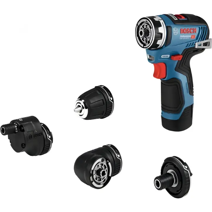 Atornillador a Batería Bosch Professional 12V System GSR 12V-35 FC - Brushless, 35 Nm, 5 Cabezales Flexiclick, 2 Baterías X 3.0 Ah, en L-BOXX - 1