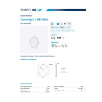 Threeline ND20RBFBL Downlight LED, 18 W, Color Blanco, Blanco Frío 5500K, Para Montaje Empotrado, Formato Redondo, Alta Eficiencia Energética - details 0