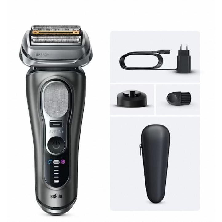 Braun Series 9 PRO+ 9560cc afeitadora eléctrica para hombre, con recortadora de precisión, con 5 elementos de afeitado Pro, centro amartCare, afeitadora eléctrica en seco y en mojado con 60 minutos de autonomía, Negro