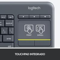 Logitech K400 Plus Teclado Inalámbrico para TV con Control Multimedia y Panel Táctil - Gris Oscuro - details 1