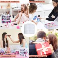 Organizador Portátil De Esmaltes De Uñas Con Doble Lado Y 6 Divisores Ajustables Almacenamiento Para 48 Botellas Transparente - details 6