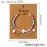 Pulsera Bohemia Para Mujer Con Concha Y Piedras Naturales De Color Pulsera De Cuerda Y Tarjeta De Pascua 1 Pieza - details 4
