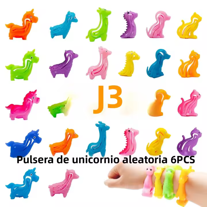 Pulseras De Animales Divertidas Para Niños Regalo De Cumpleaños Fiesta De Bautismo Bodas Carnaval Pulseras De Terciopelo Con Animal 6/10 Pcs - 1