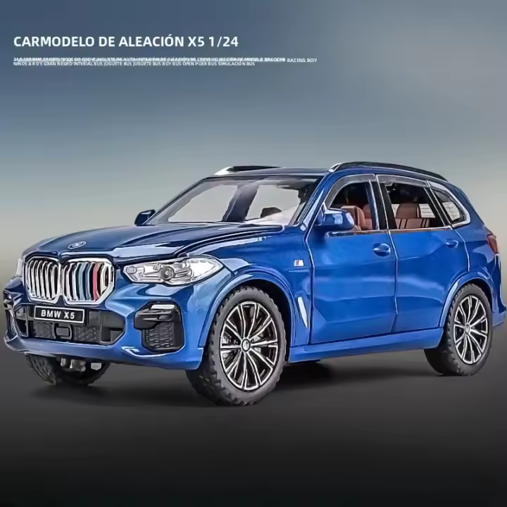 Coche De Acción En Escala 1/24 X5 SUV De Aleación De Metal Con Luz Y Sonido Vehículo Todoterreno Para Colección Juguete Educativo Para Niños - 1